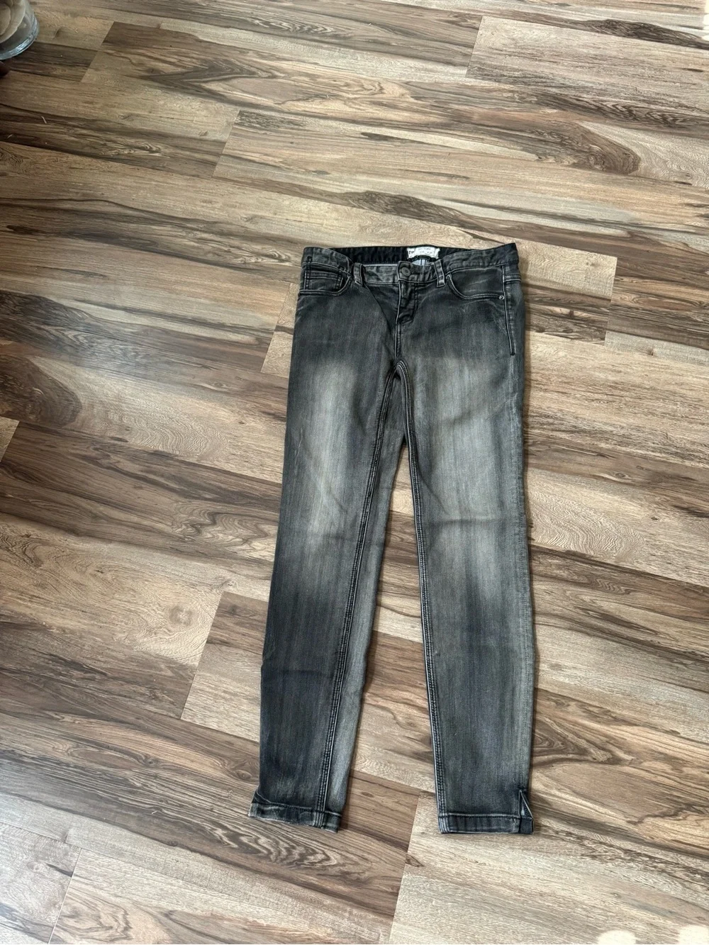Free People Gray Washed Jeans